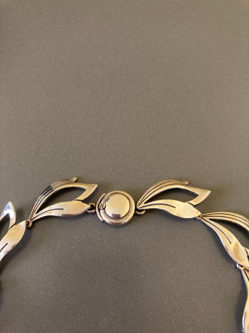 Danish Silver Necklace 1960s. By N E From. View VI