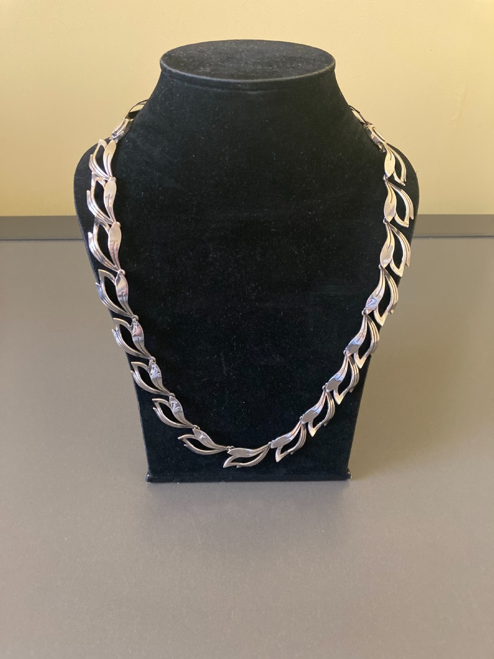 Danish Silver Necklace 1960s. By N E From. View VIII