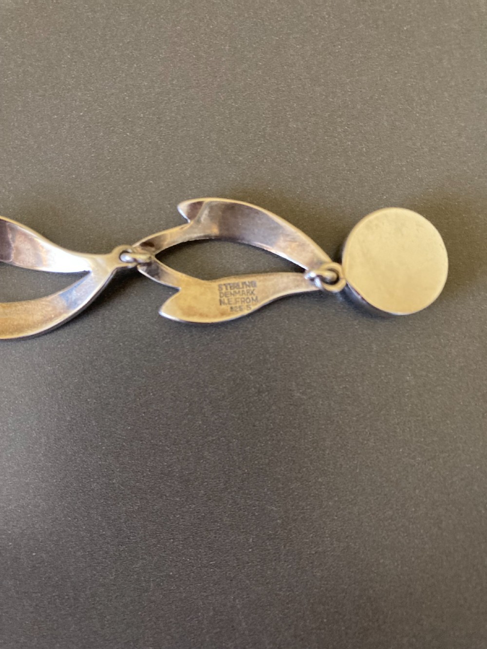 Danish Silver Bracelet. 1960s. By N E From. View IV