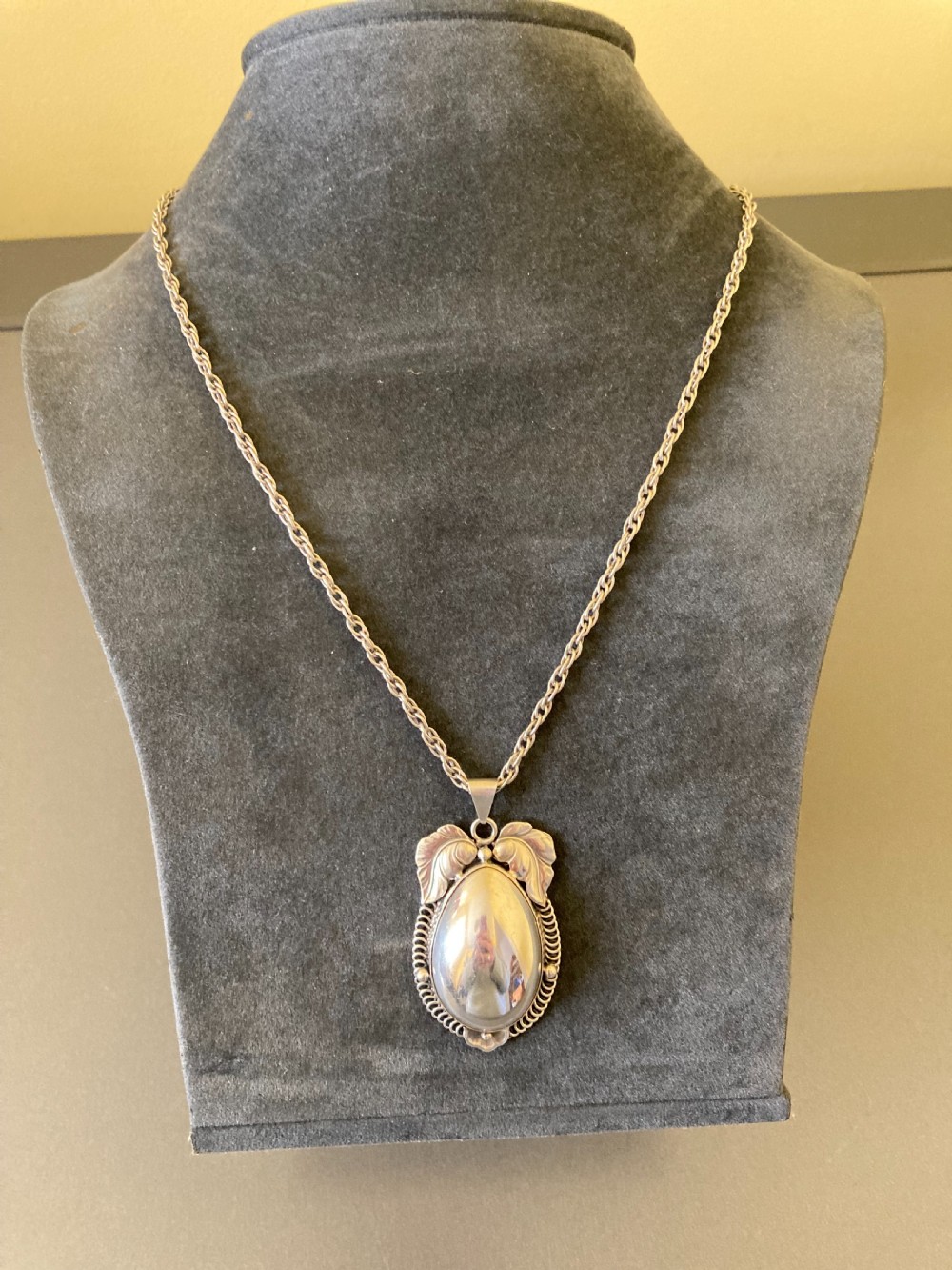 Danish Silver Pendant. 1940s. View IV