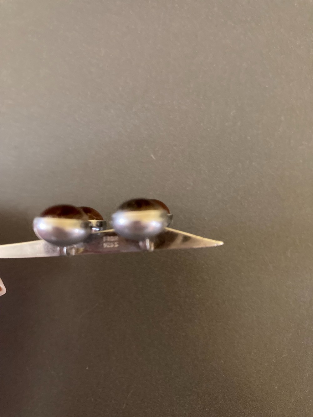 Danish Silver Pendant with Amber. 1960s. By N E From. View V