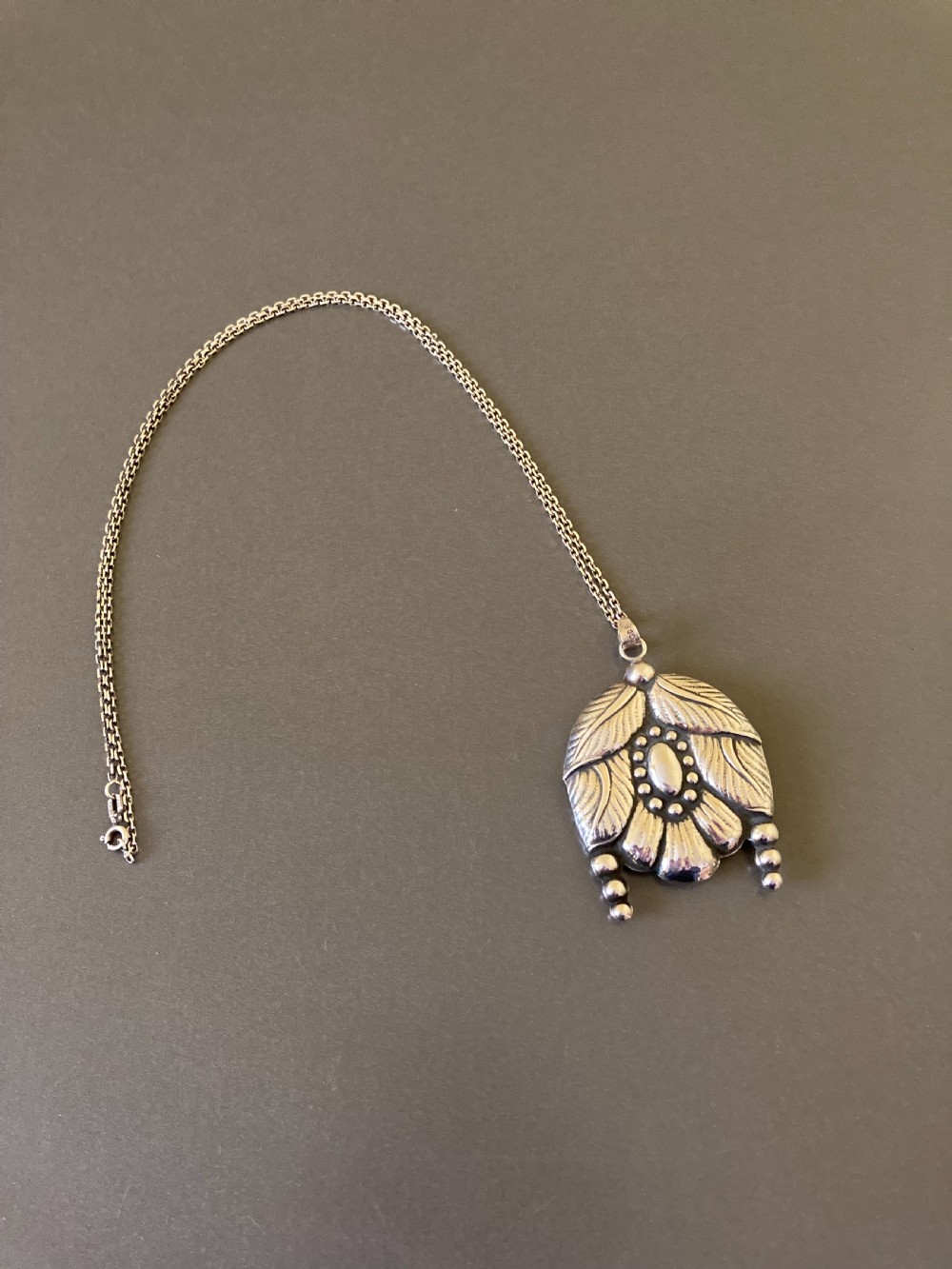 Danish Silver Pendant. C 1910. By C M Cohr.