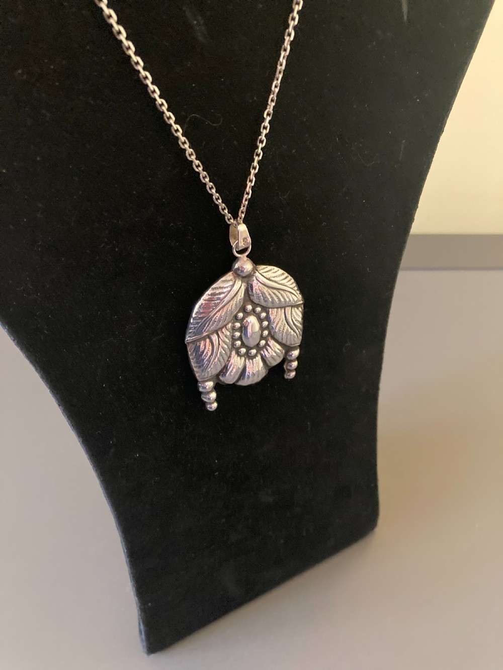 Danish Silver Pendant. C 1910. By C M Cohr. View IV
