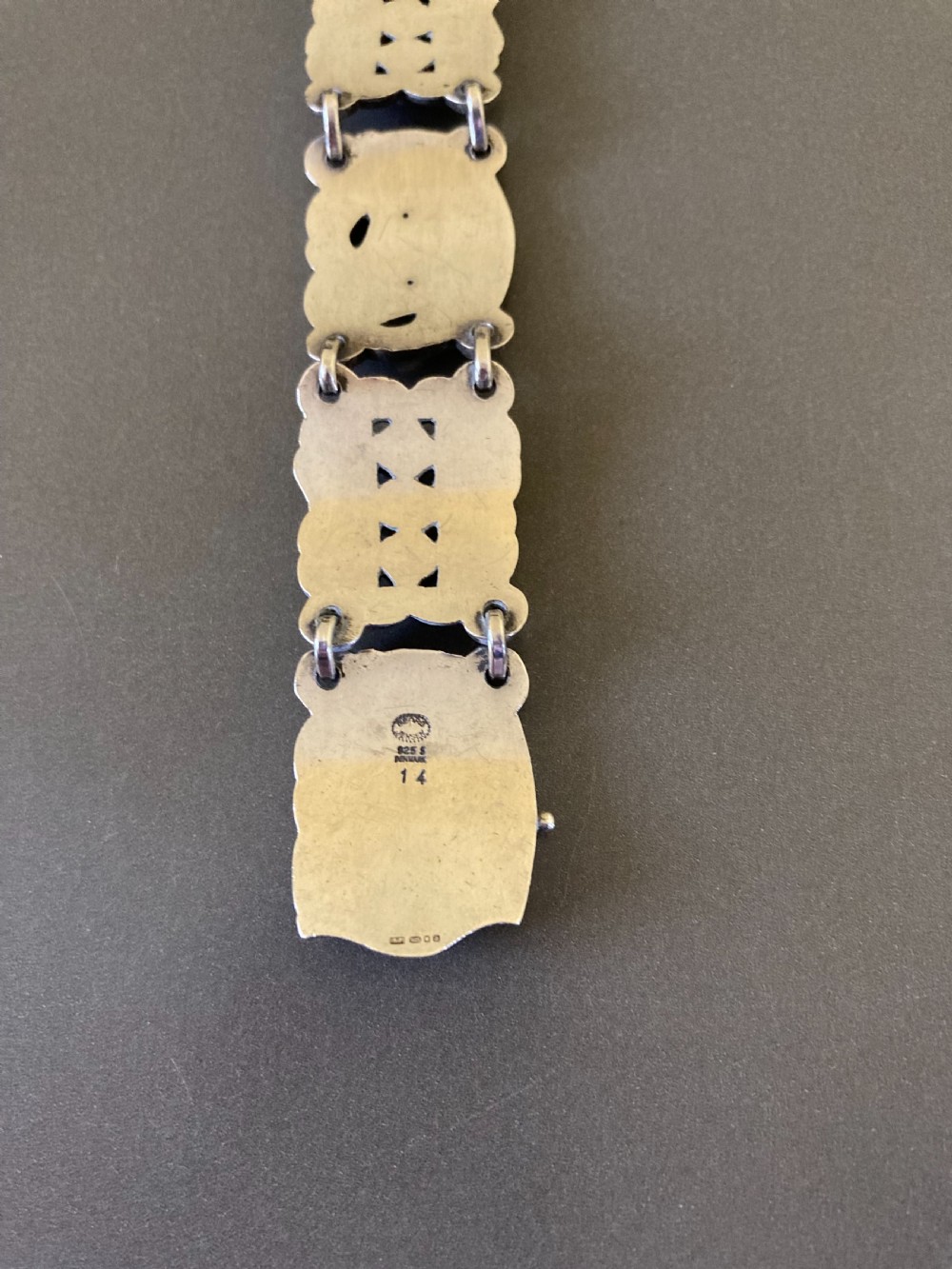 Georg Jensen Danish Silver Bracelet. No 14. View IV