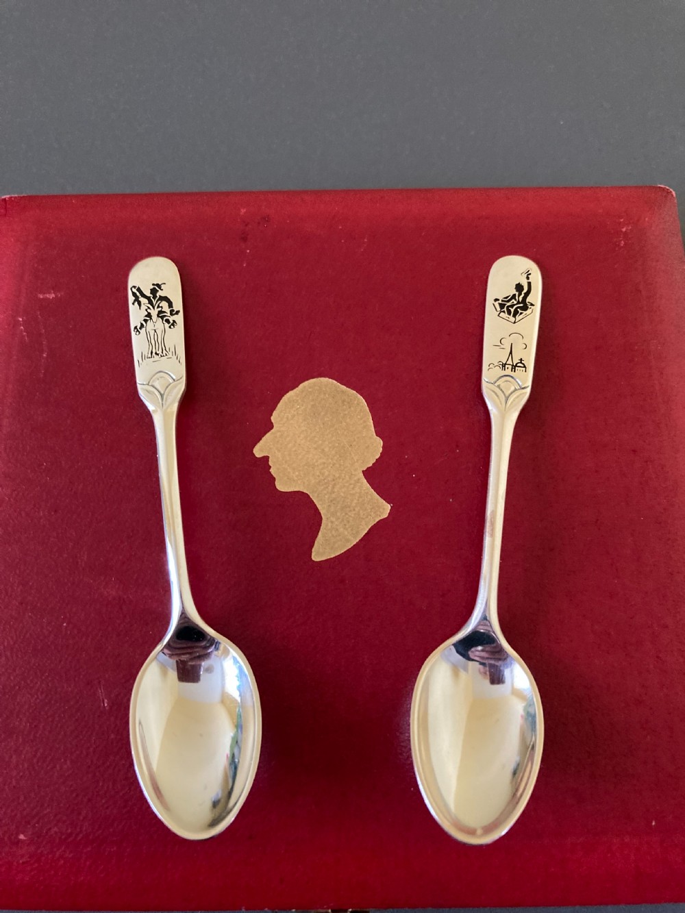 6 Danish Silver Mocha Spoons. 1950s. View VI