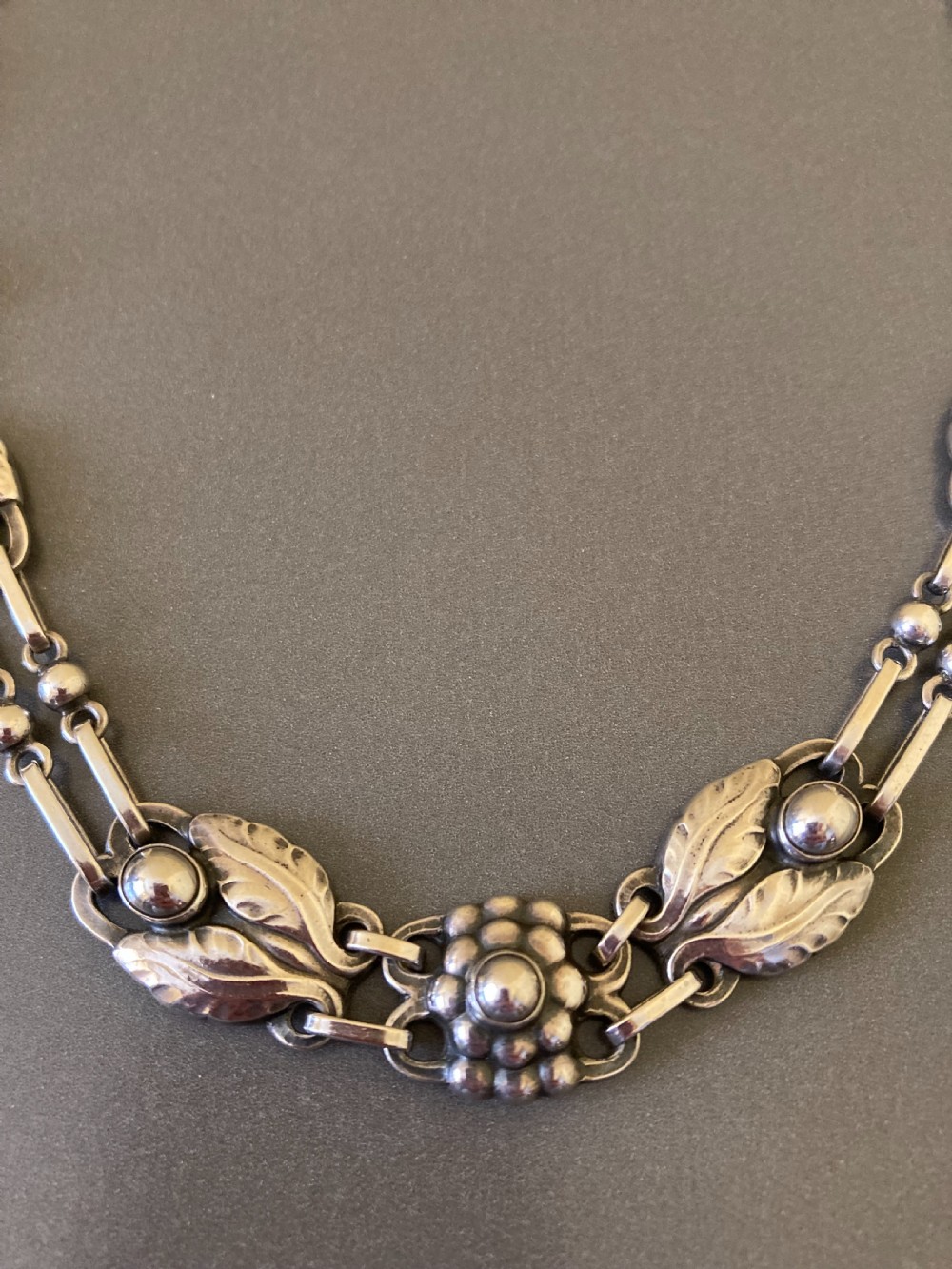 Georg Jensen Danish Silver Necklace. No 1. View II