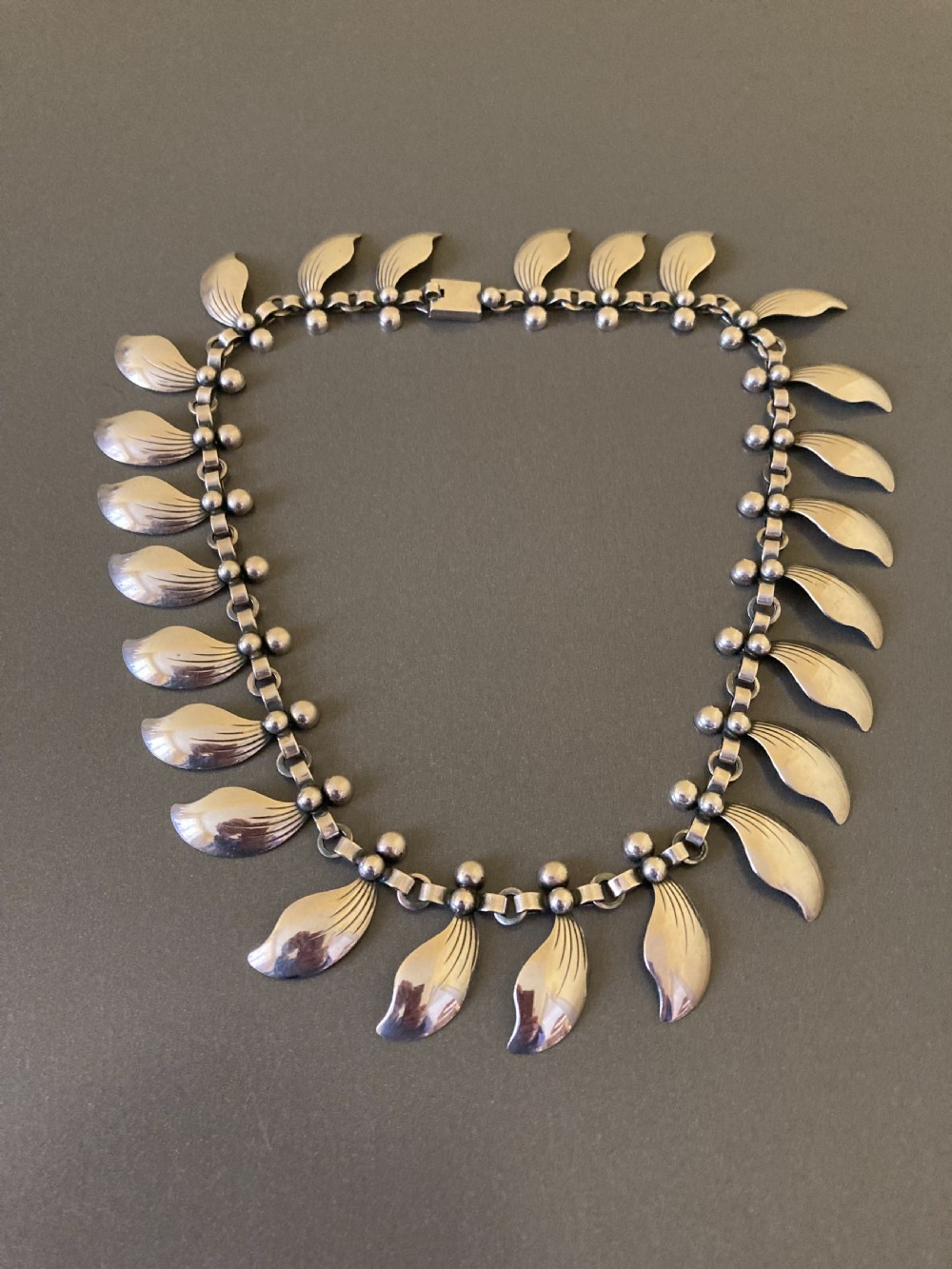 Danish Silver Necklace. 1950s. By Niels Erik From.