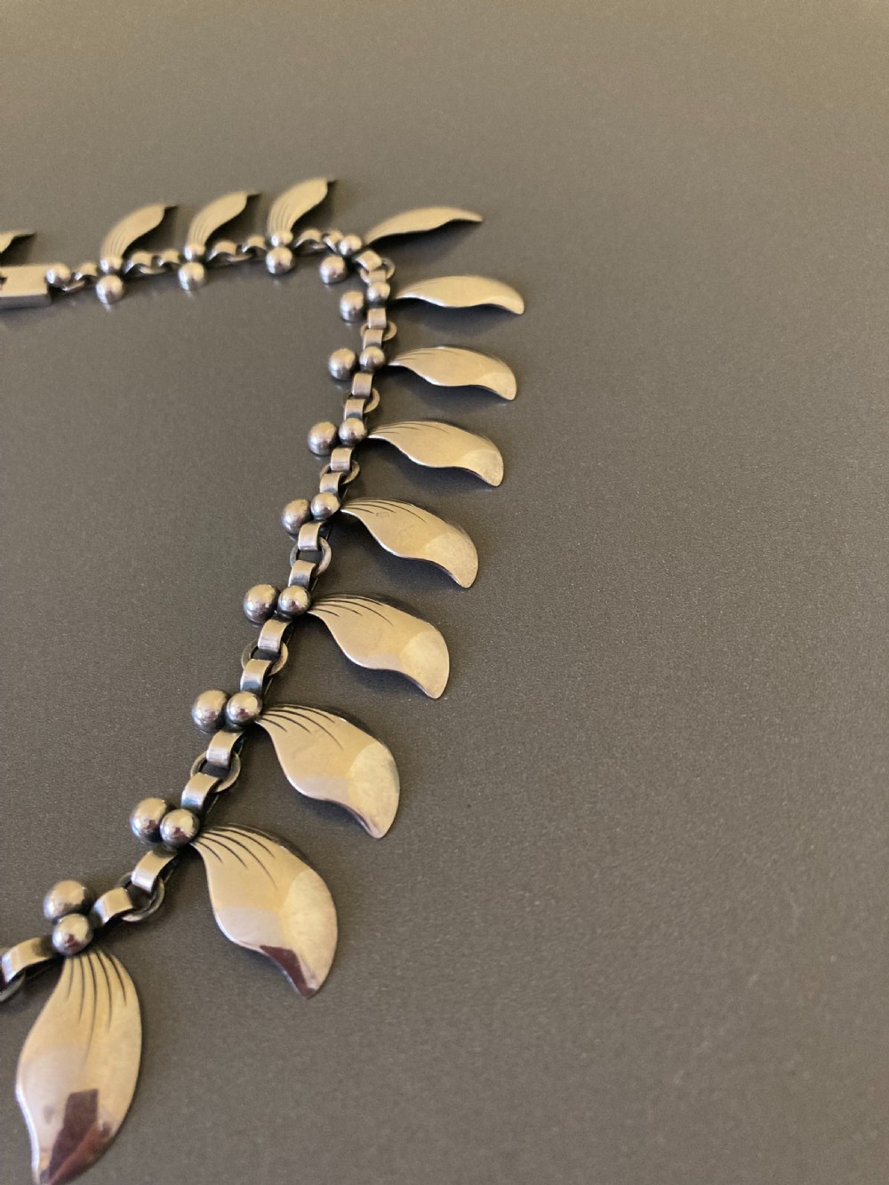 Danish Silver Necklace. 1950s. By Niels Erik From. View II