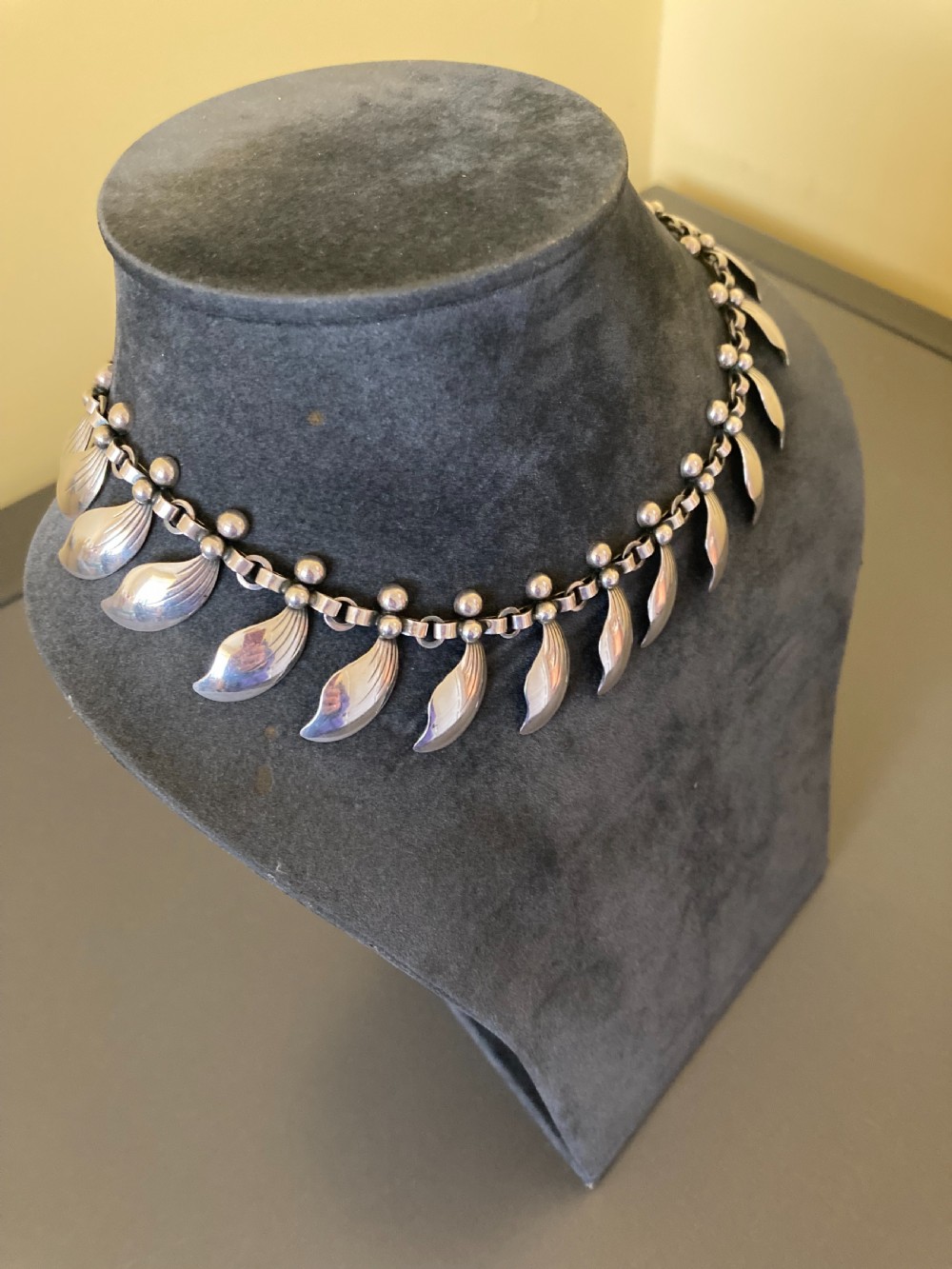 Danish Silver Necklace. 1950s. By Niels Erik From. View III