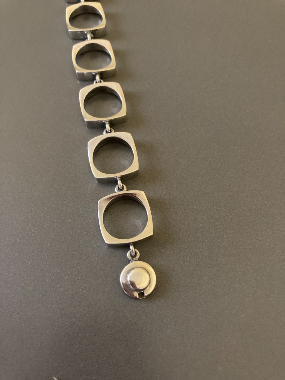 Danish Silver Bracelet. By N E From. 1960s. View II