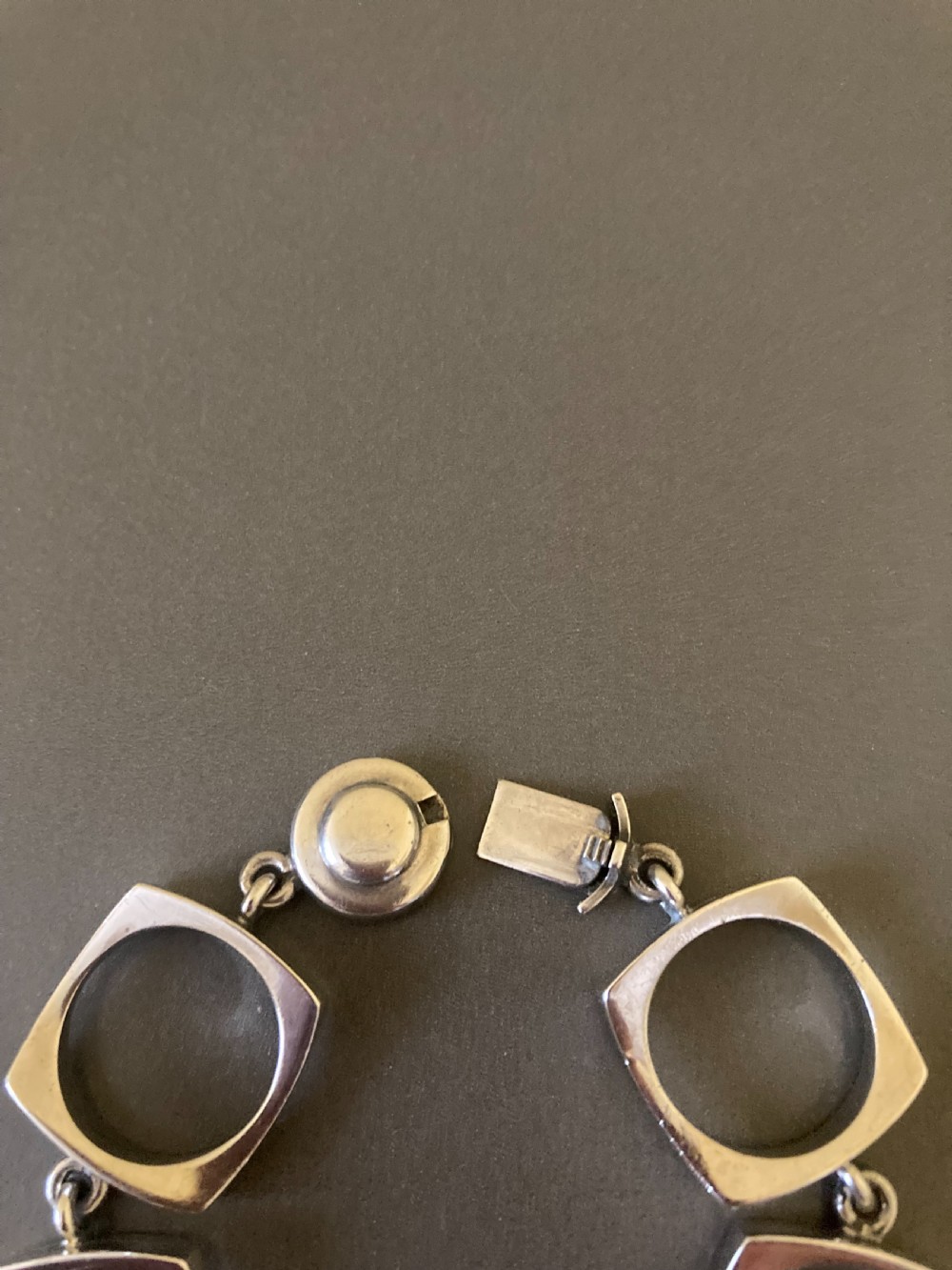 Danish Silver Bracelet. By N E From. 1960s. View V
