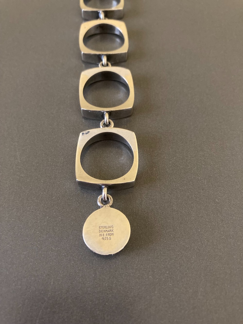 Danish Silver Bracelet. By N E From. 1960s. View VI