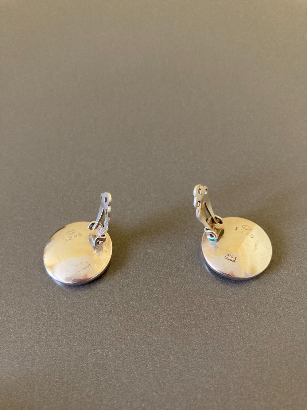 Georg Jensen Danish Silver Earrings. 1960s. View V
