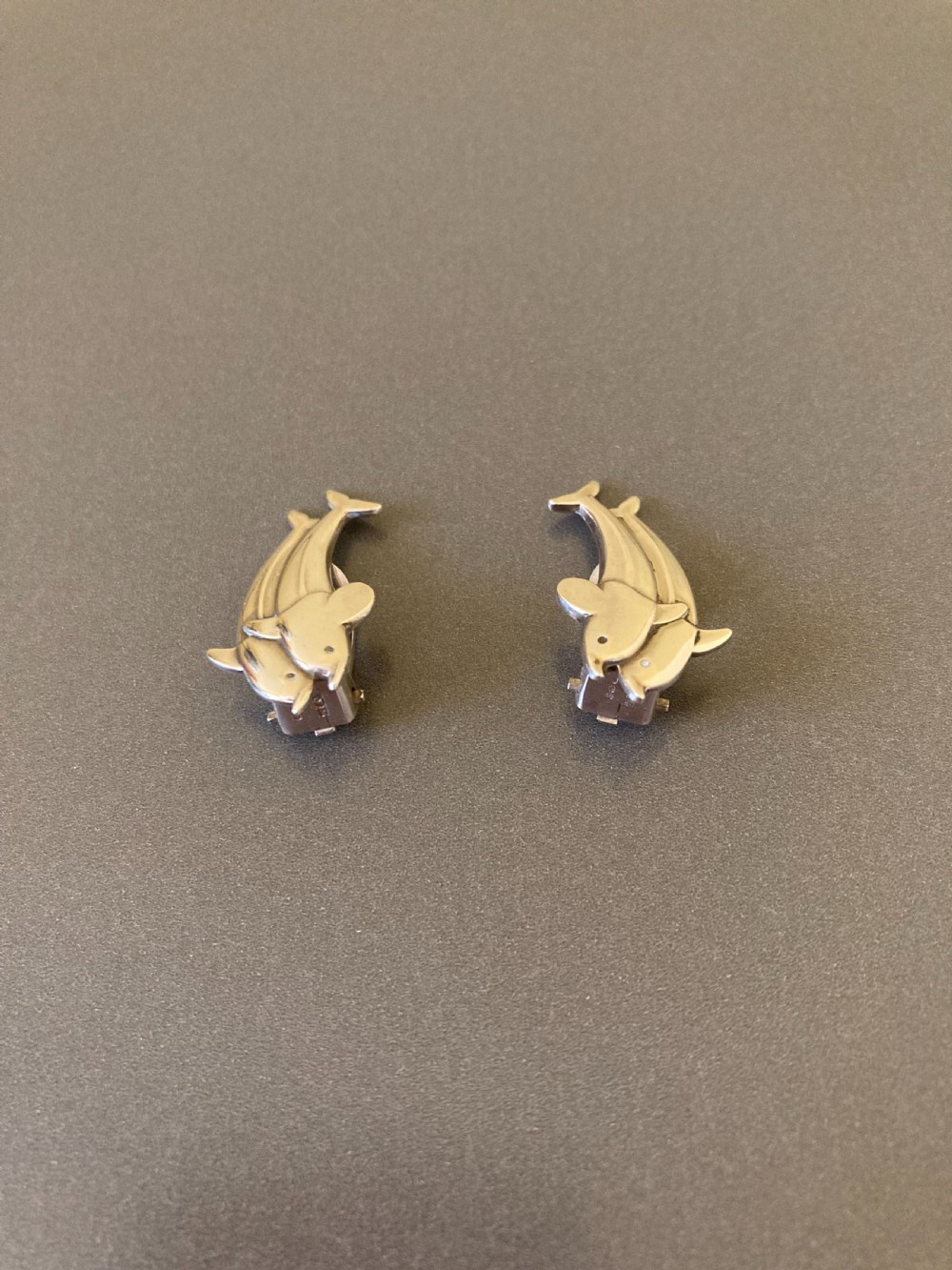 Georg Jensen Danish Silver earrings. No 129. 