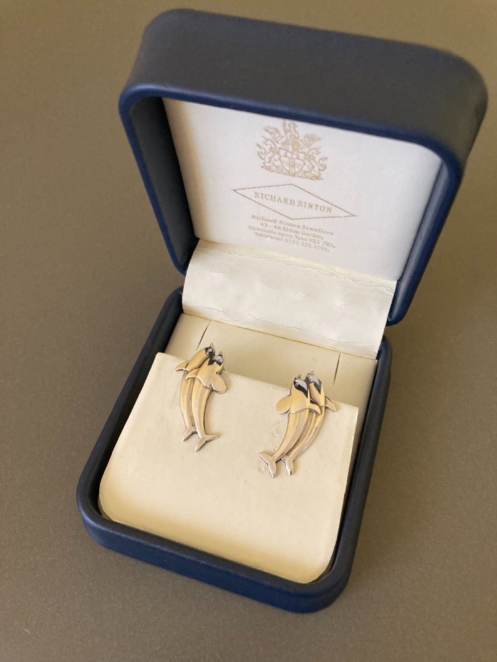 Georg Jensen Danish Silver earrings. No 129.  View III