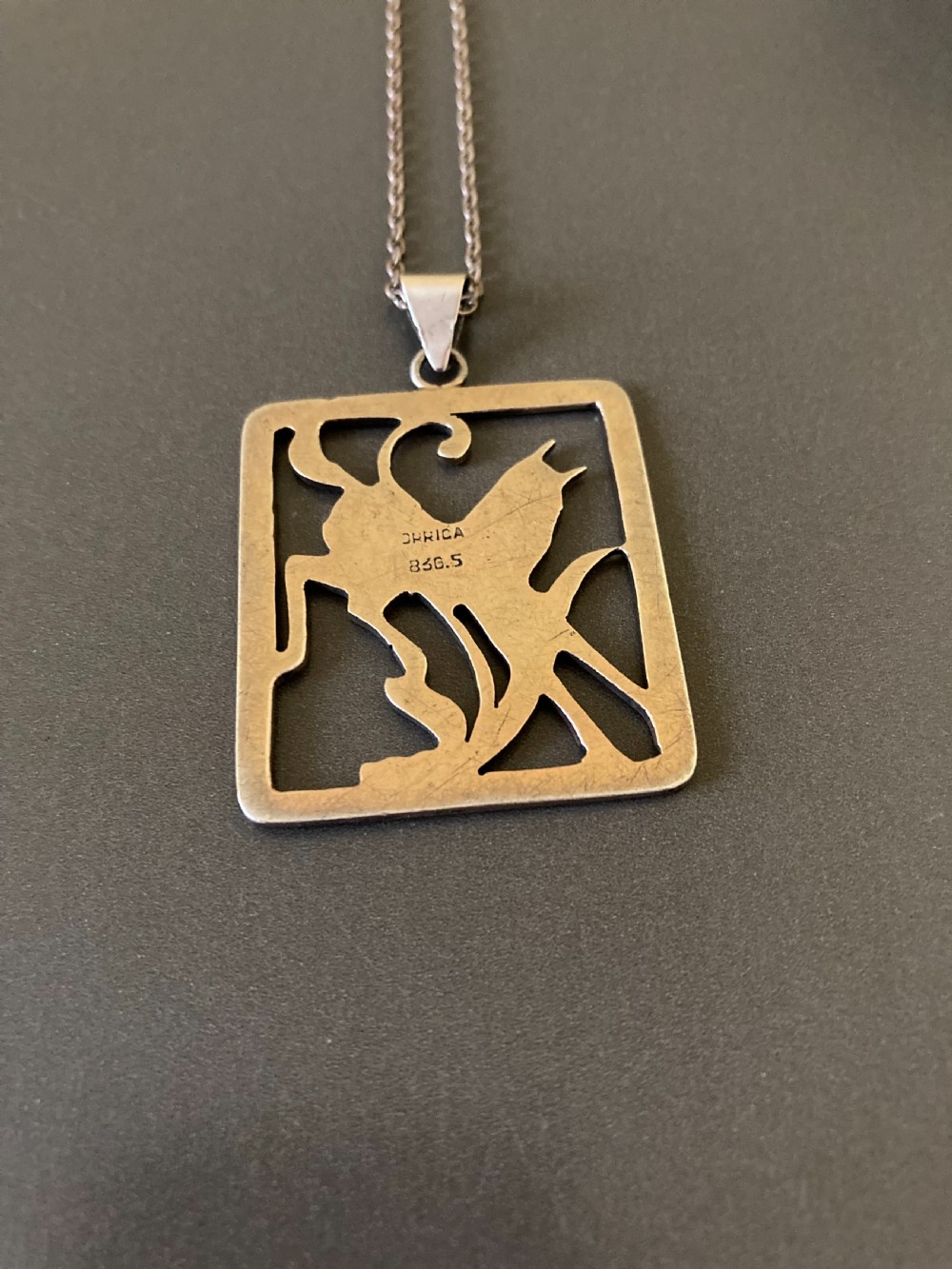 Danish Silver Pendant with Foal. 1940s. View IV