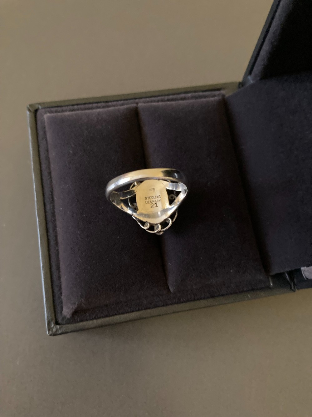 Georg Jensen Danish Silver Ring. No 21. View V