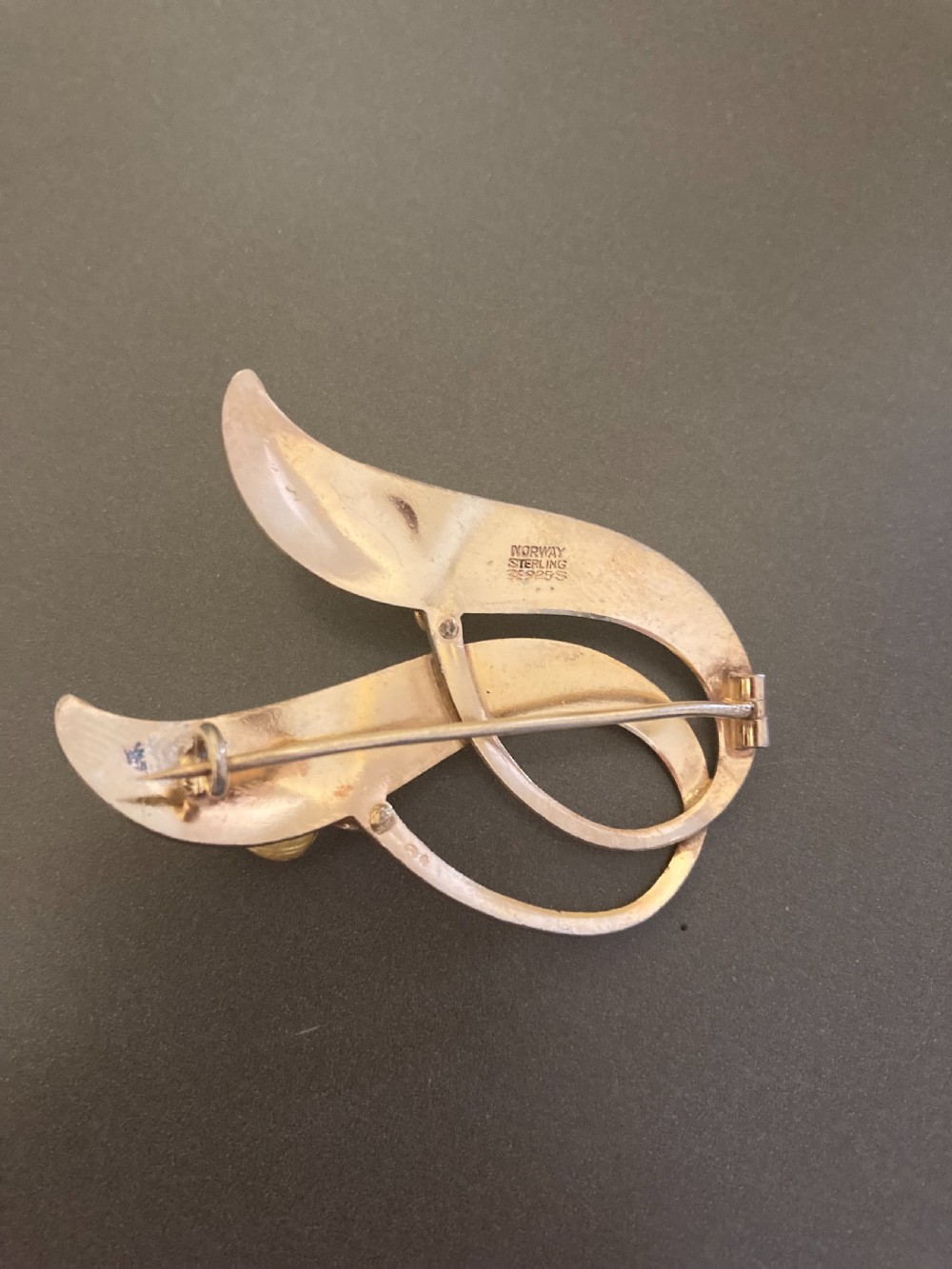 Norwegian Silver Gilt and Enamel Brooch. 1950s. View IV
