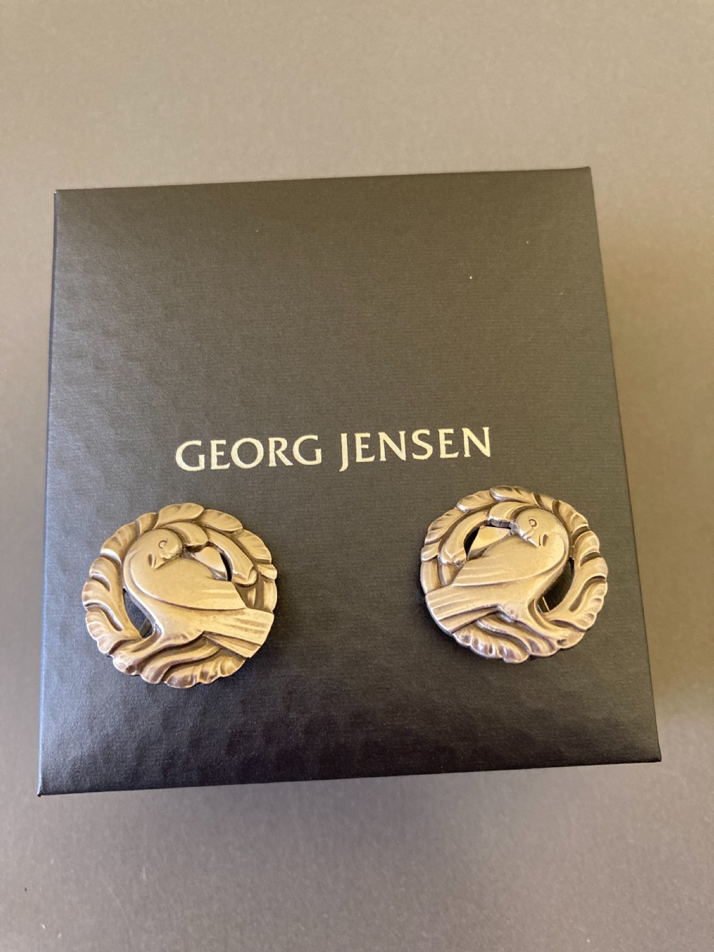 Georg Jensen Danish Silver Ear Clips. No 66. View III