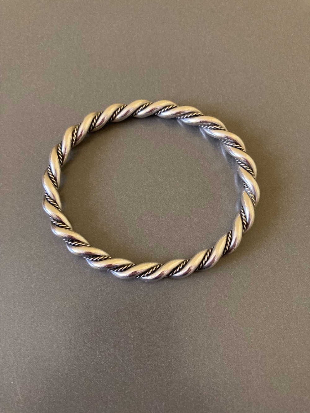 Danish Silver Bangle. 1950s.