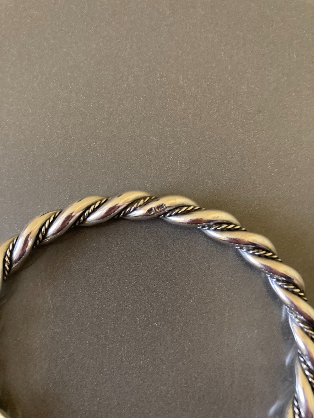 Danish Silver Bangle. 1950s. View III