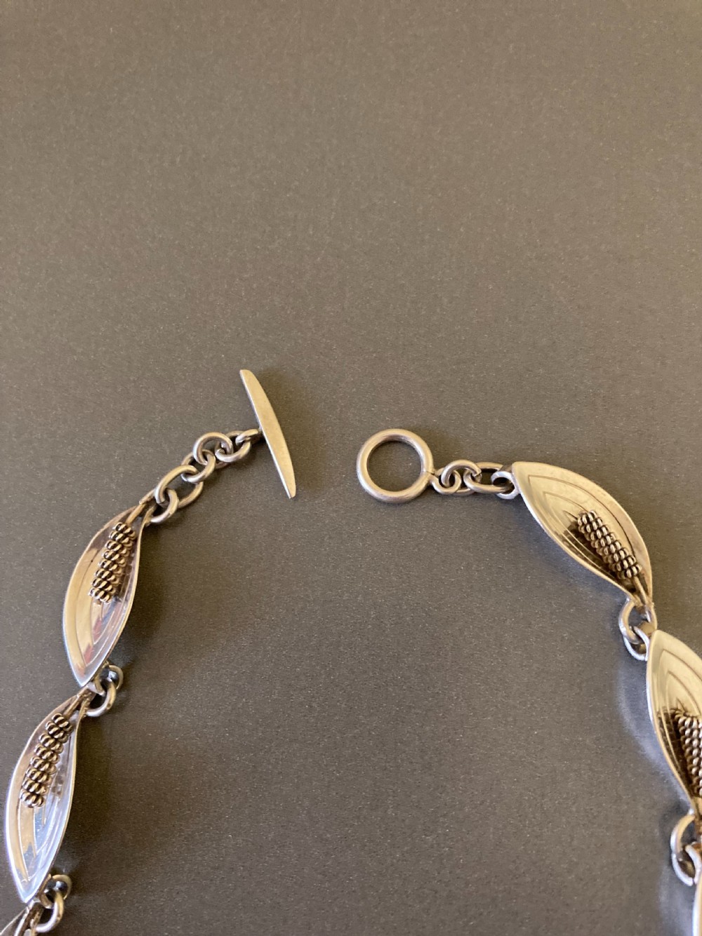 Danish Silver Necklace. 1950s. View V