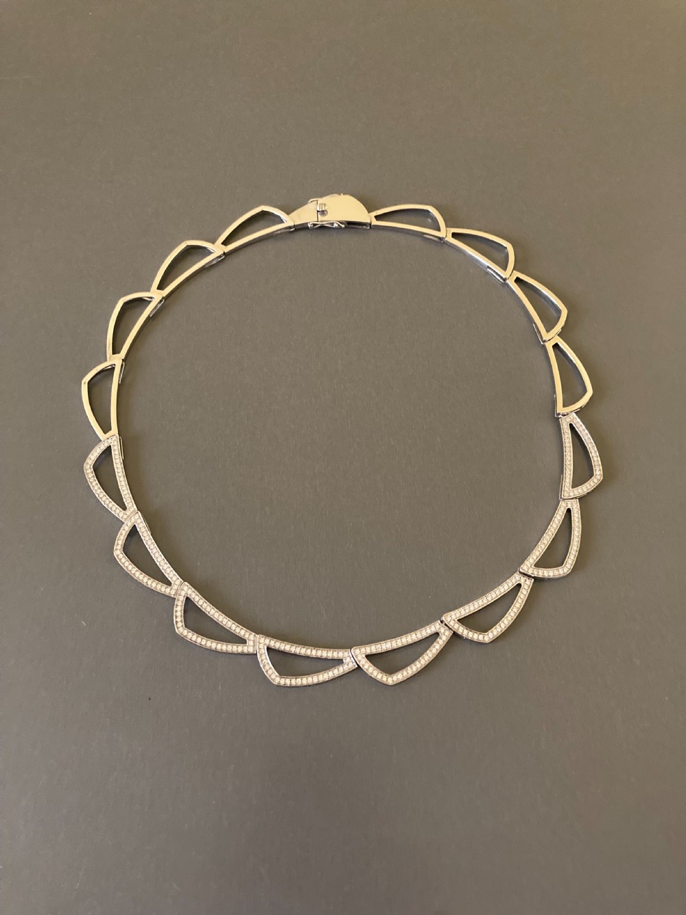 Danish Silver Necklace with Zirconia.