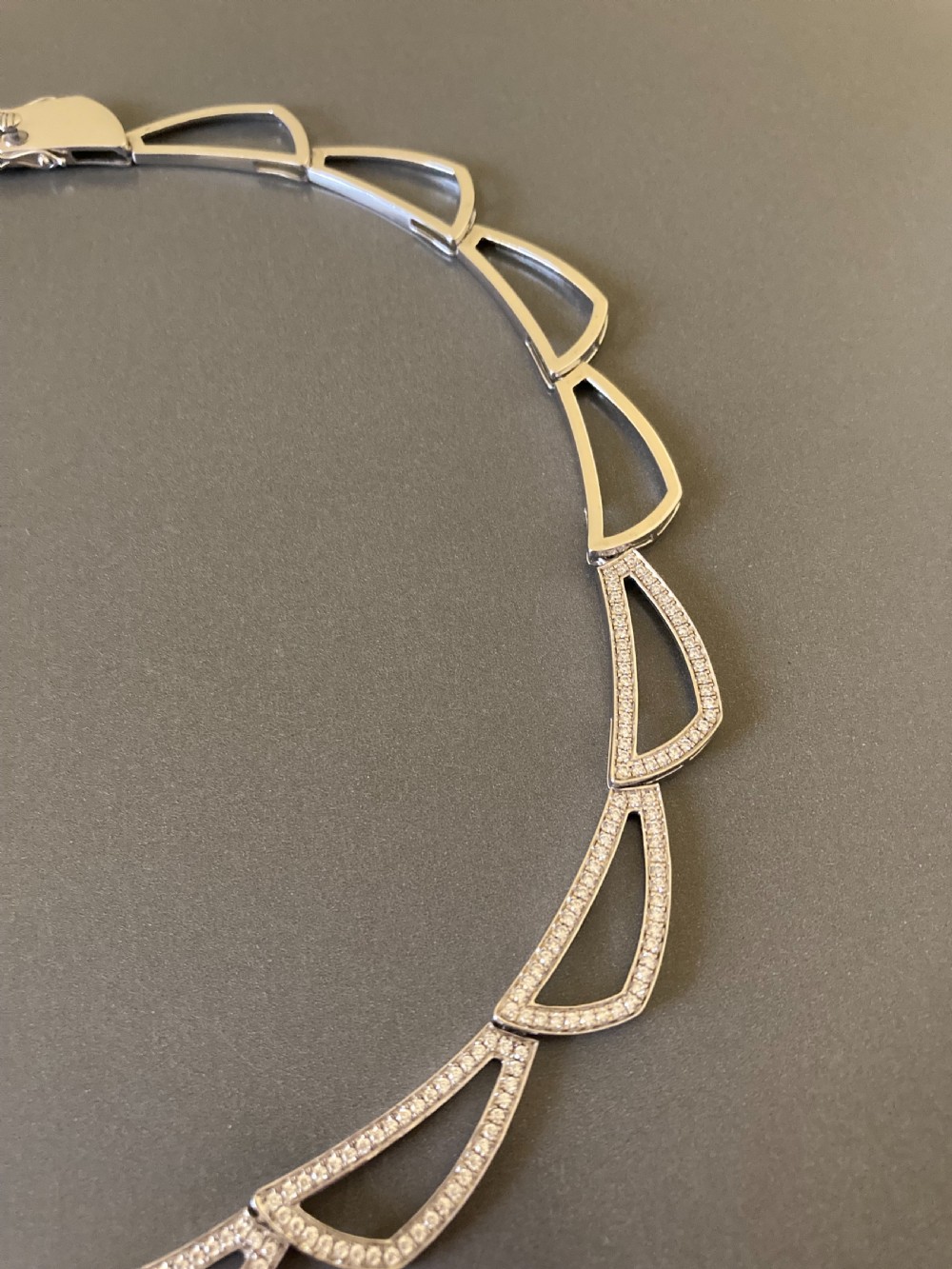 Danish Silver Necklace with Zirconia. View III