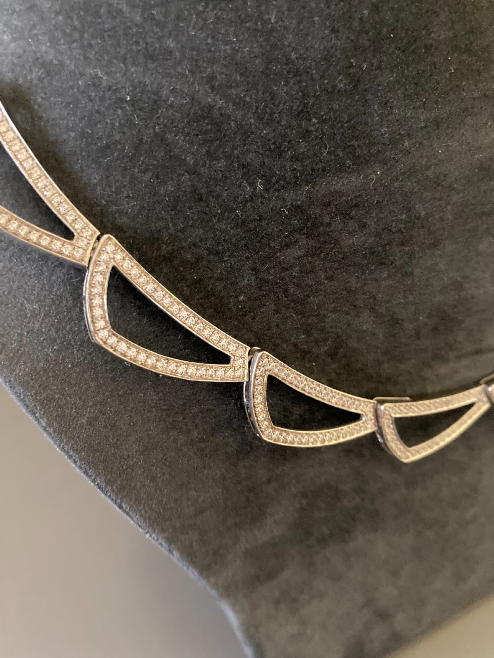Danish Silver Necklace with Zirconia. View VI