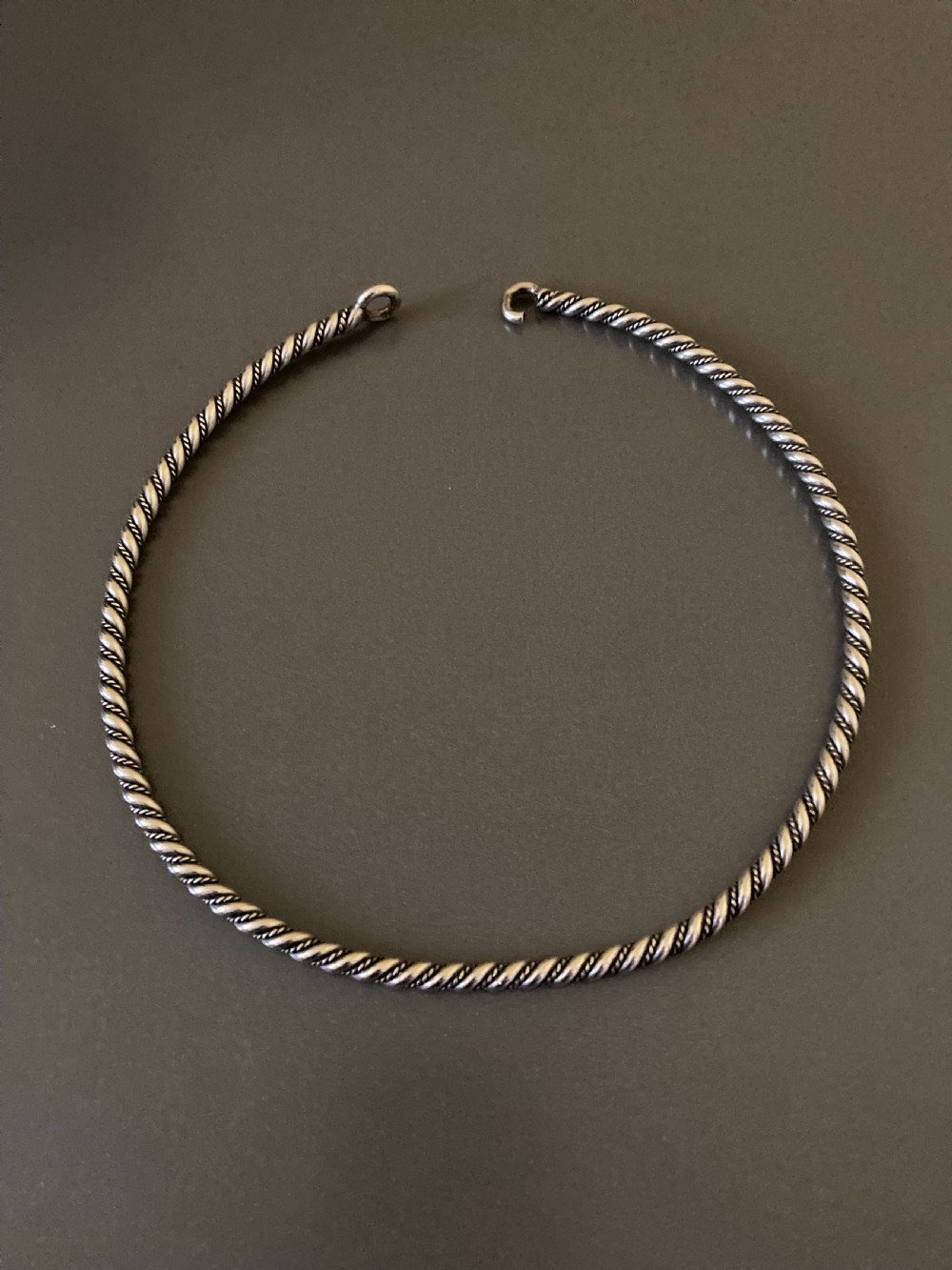 Danish Silver Torque. 1950s. View V