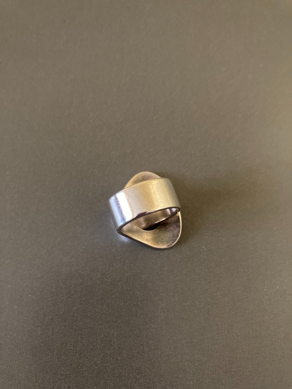 Hans Hansen Danish Silver Ring. 1960s. View IV