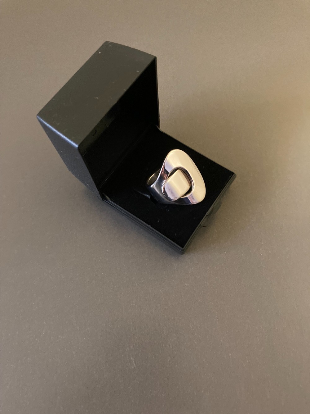 Hans Hansen Danish Silver Ring. 1960s. View V
