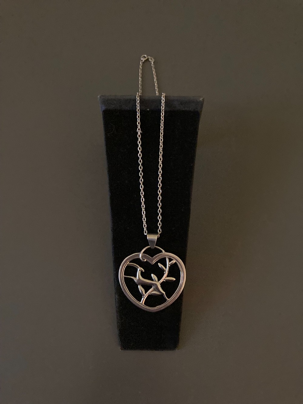 Danish Silver Pendant of Leaping Deer. 1930s. View III