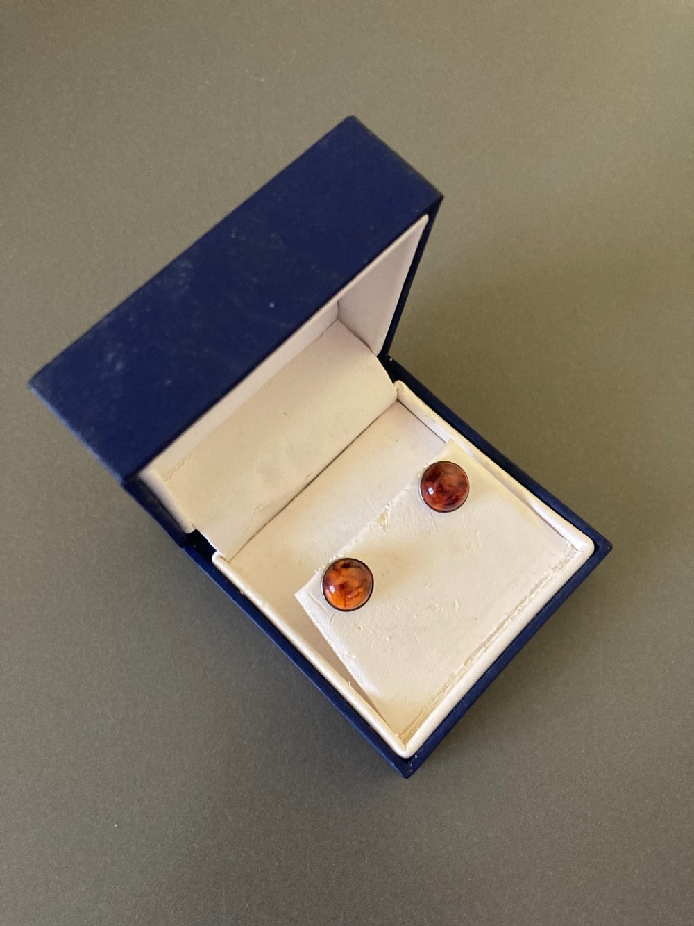 Danish Silver and Amber Earrings. 1950s. View III