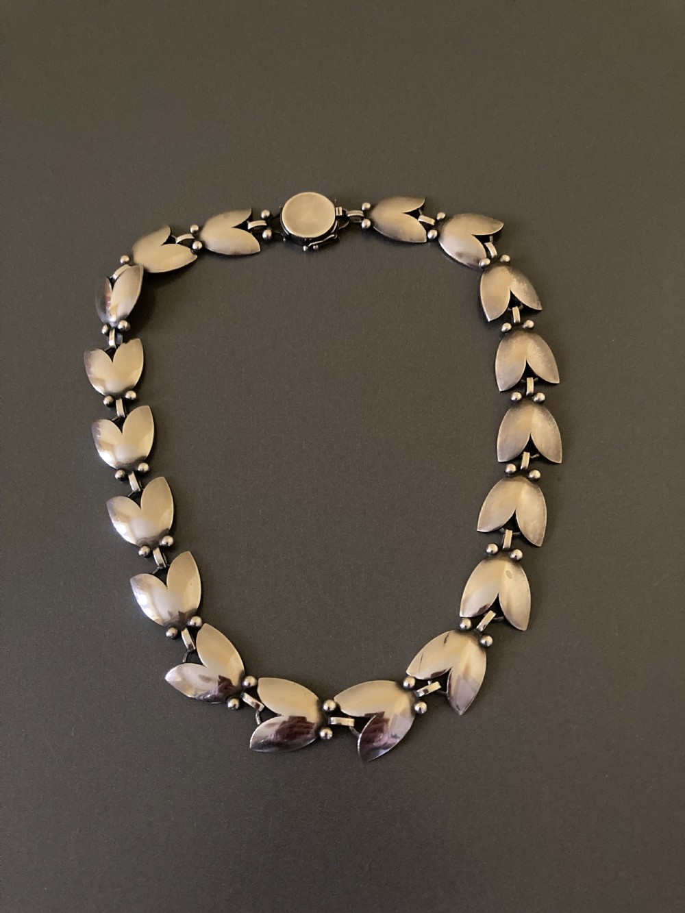 Georg Jensen Danish Silver Necklace. 