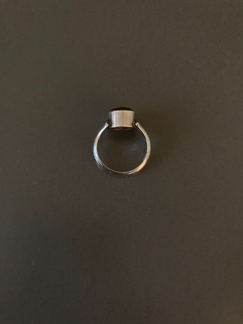 Danish Silver Ring with Smoky Quartz. 1960s. By N E From View III