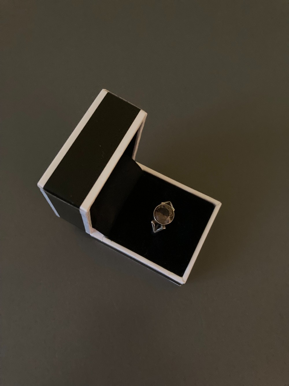 Danish Silver Ring with Smoky Quartz. 1960s. By N E From View IV