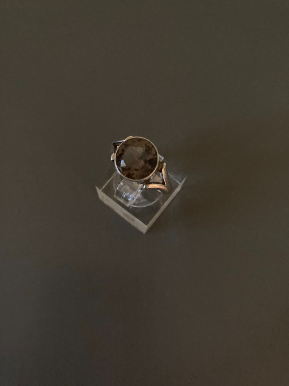 Danish Silver Ring with Smoky Quartz. 1960s. By N E From View V
