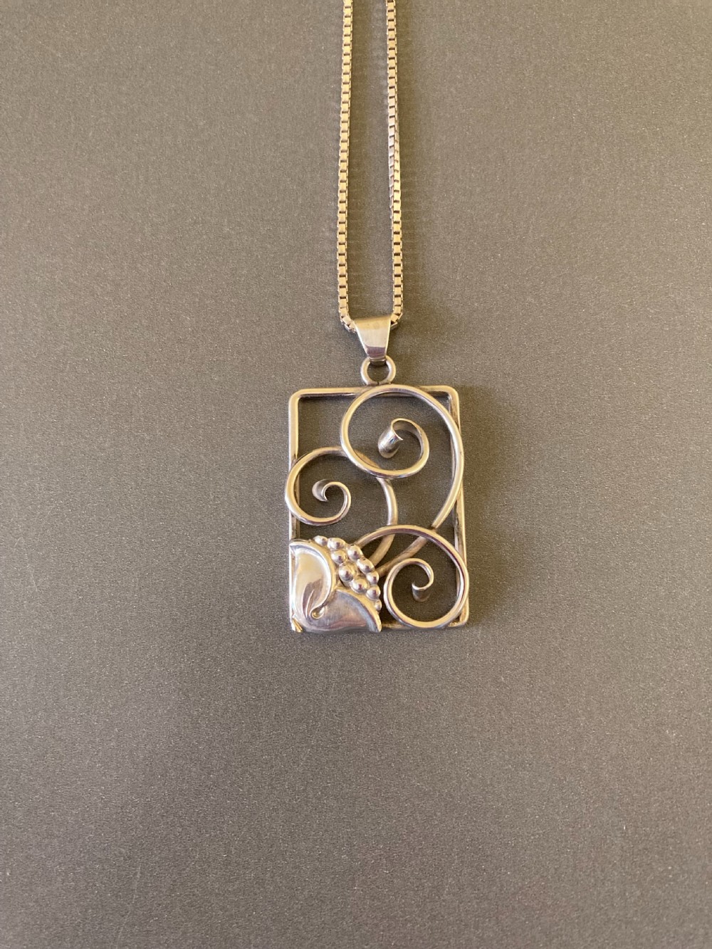 Danish Silver Pendant. 1940s.