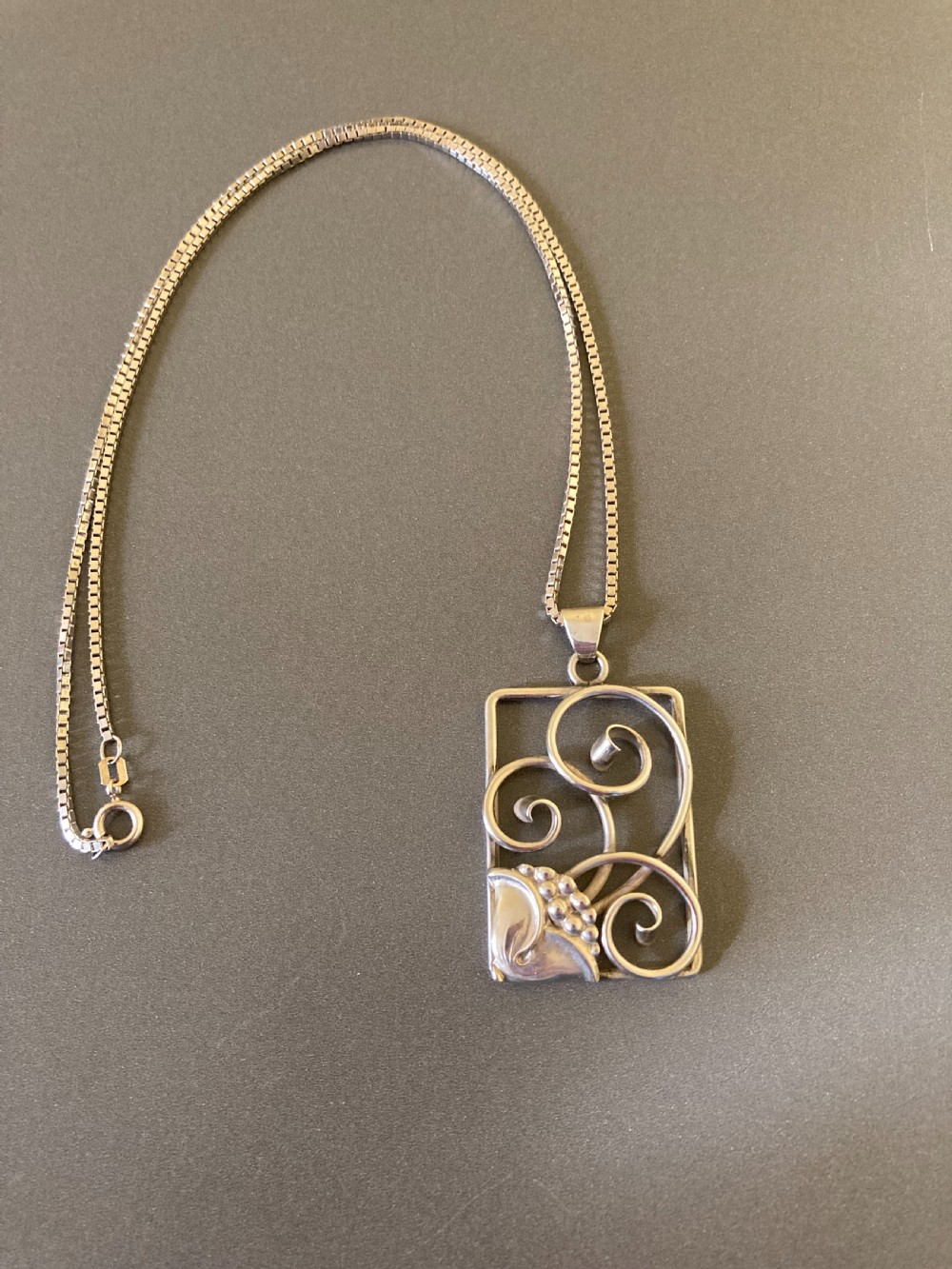 Danish Silver Pendant. 1940s. View II