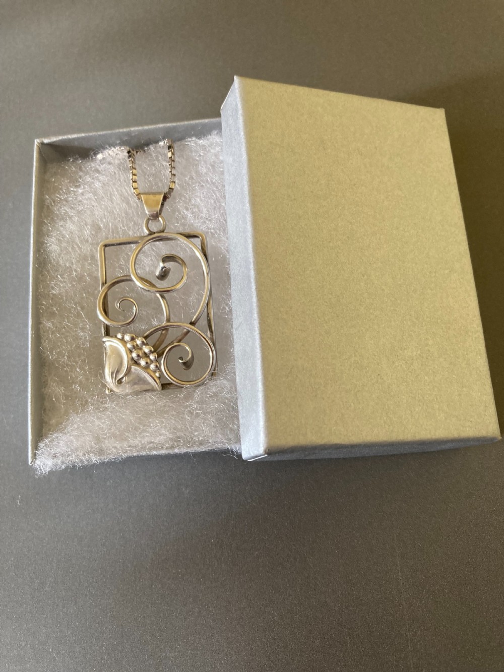 Danish Silver Pendant. 1940s. View VI