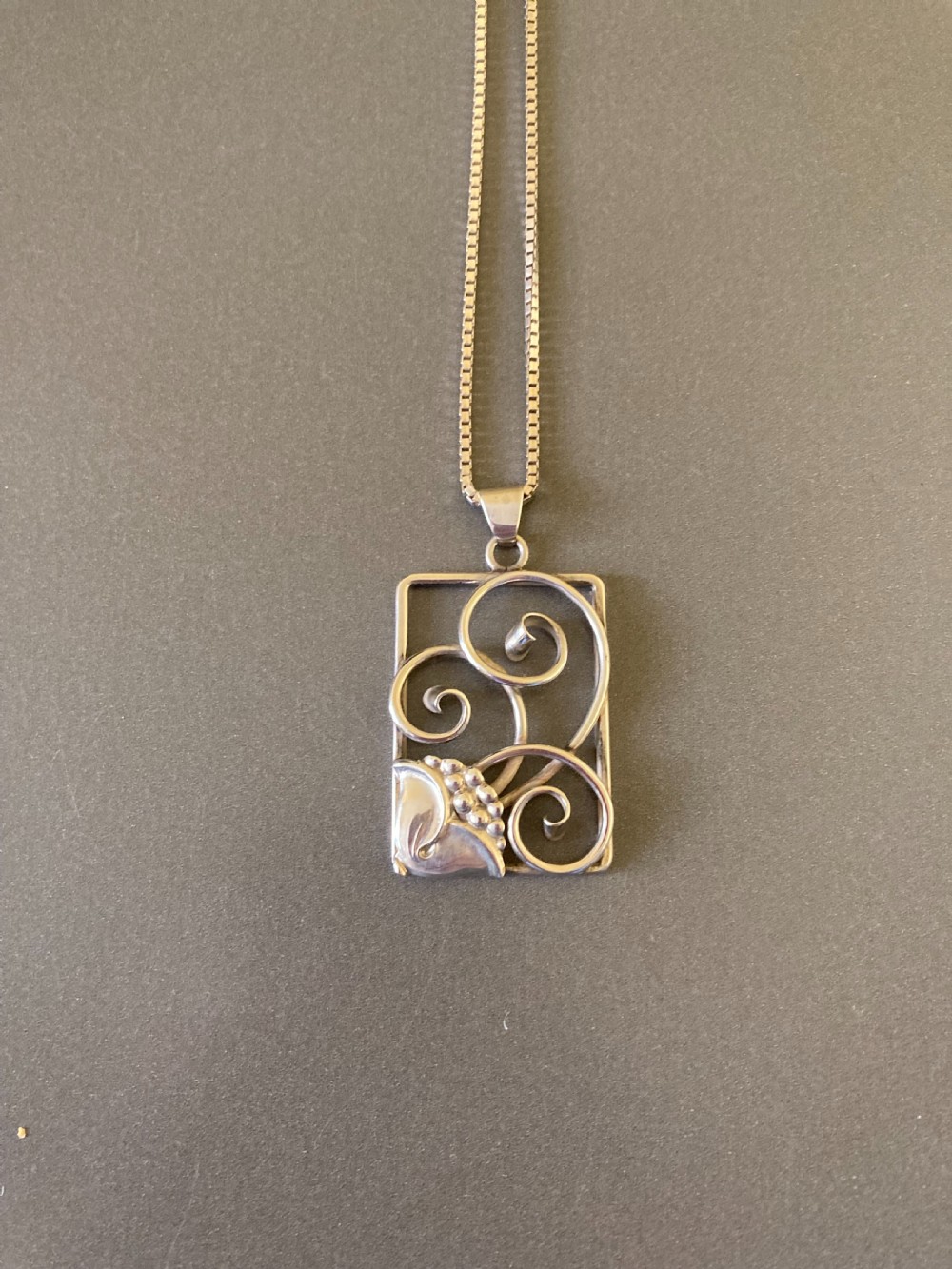 Danish Silver Pendant. 1940s. View VII