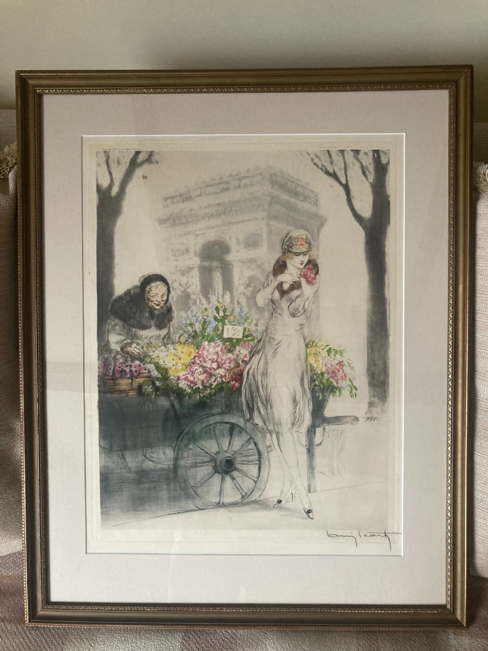 Louis Icart Etching 