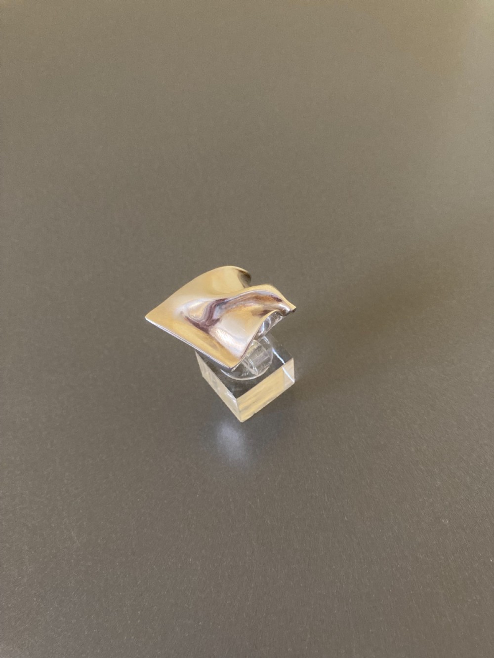 Rare Georg Jensen Danish Silver Ring. 1960s.  View II