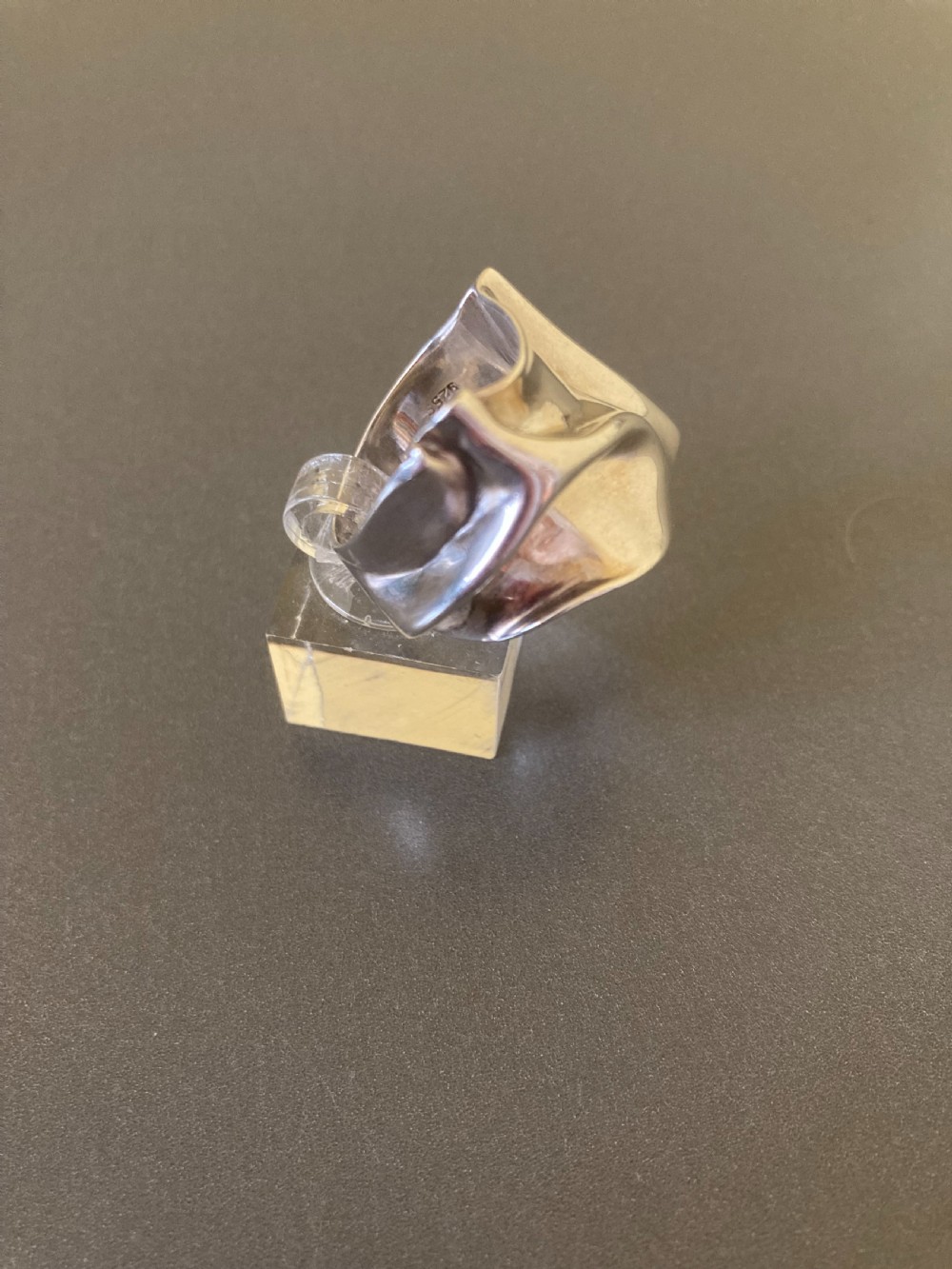 Rare Georg Jensen Danish Silver Ring. 1960s.  View III