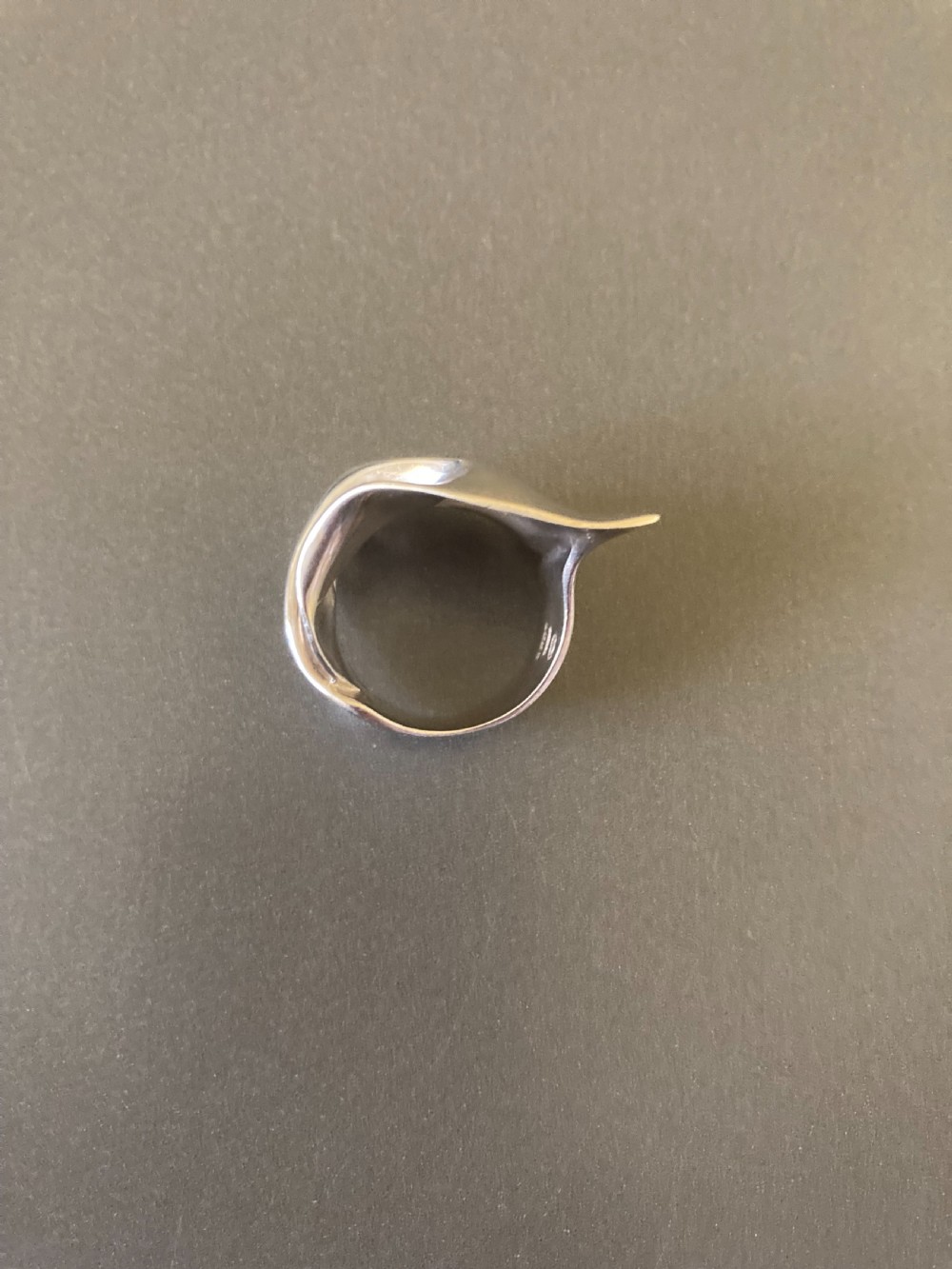 Rare Georg Jensen Danish Silver Ring. 1960s.  View IV