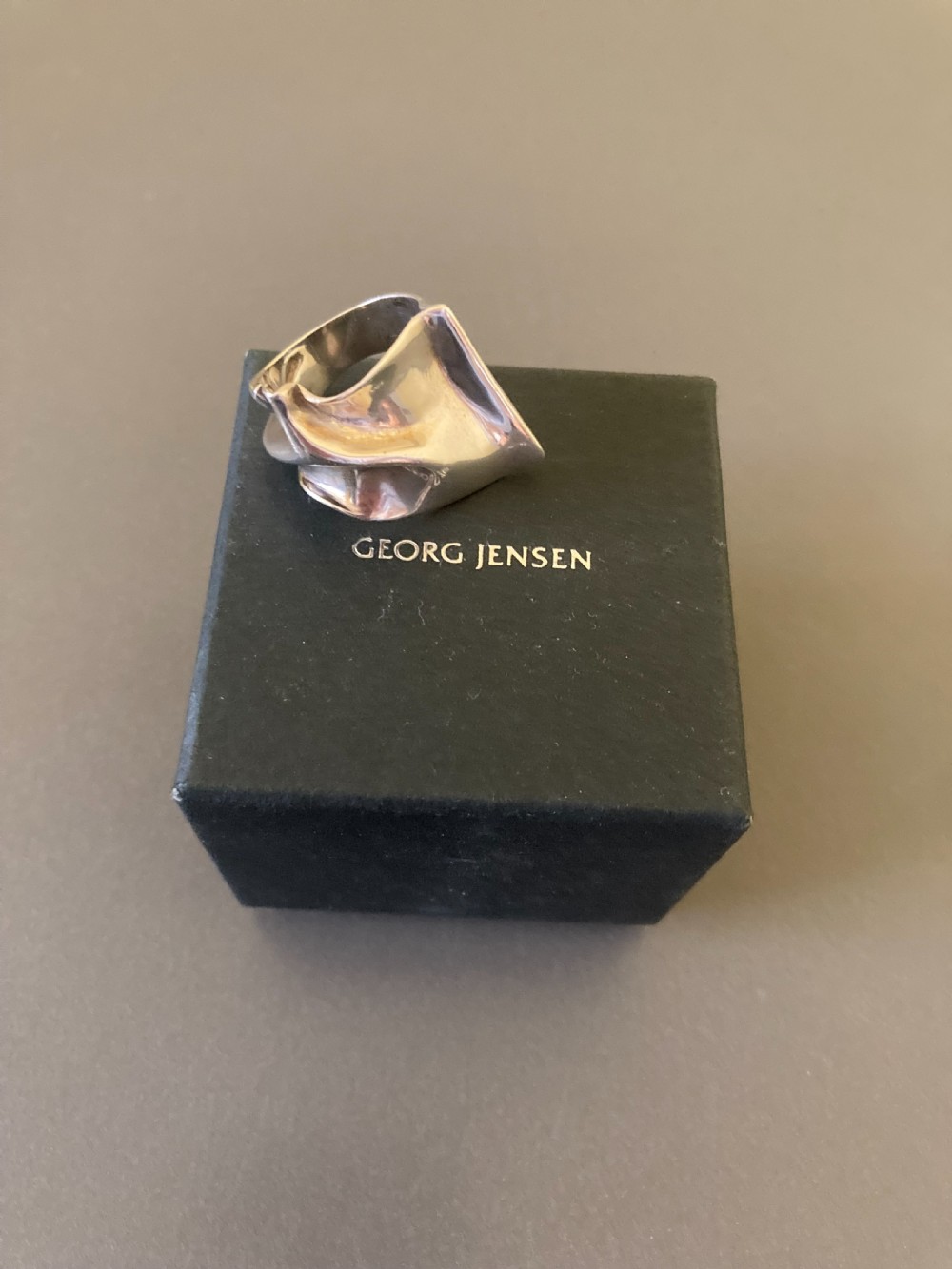 Rare Georg Jensen Danish Silver Ring. 1960s.  View VI