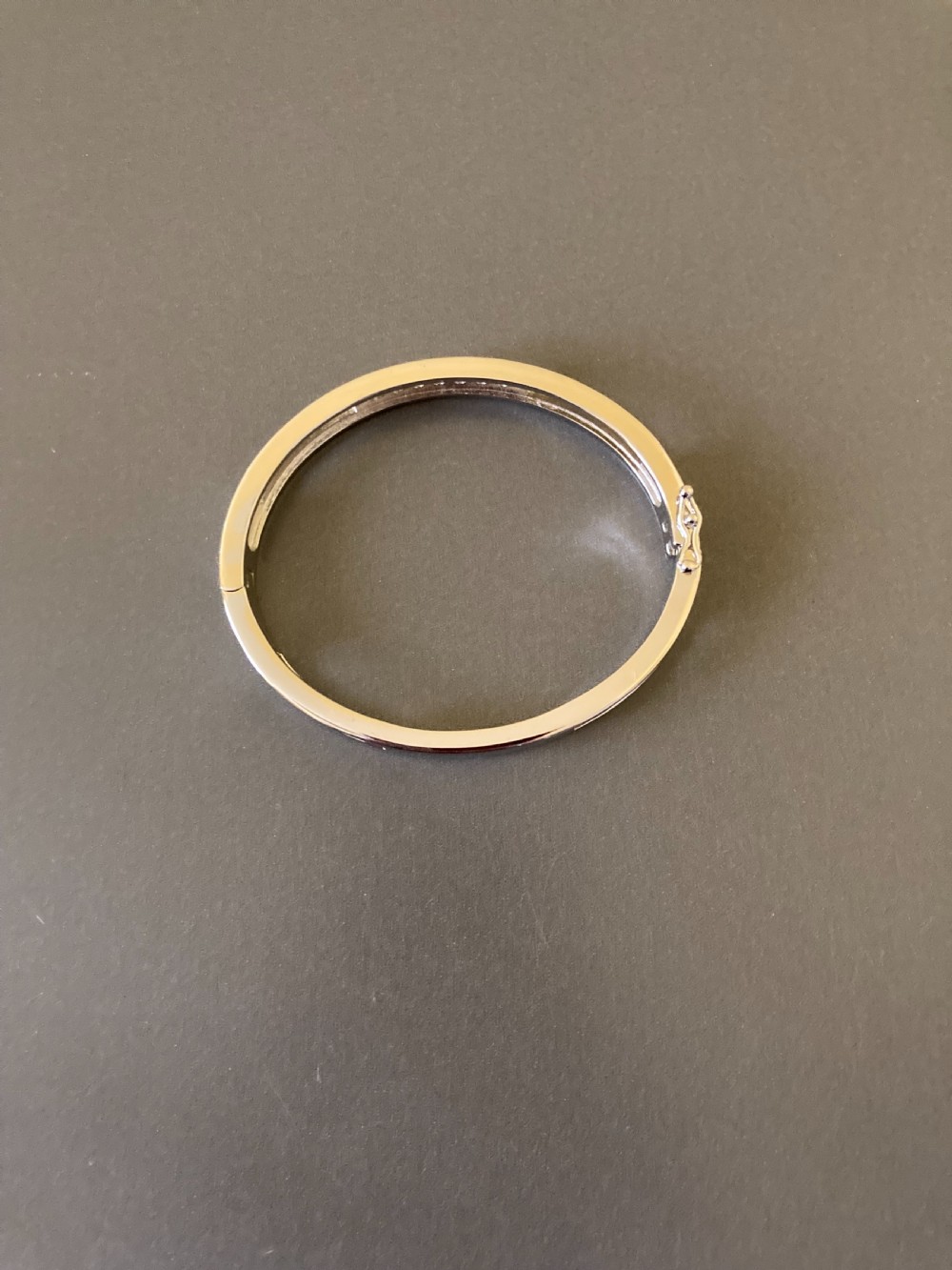 Danish Silver Bangle with Cubic Zirconia. 1960s. By Randers Silver. View VI