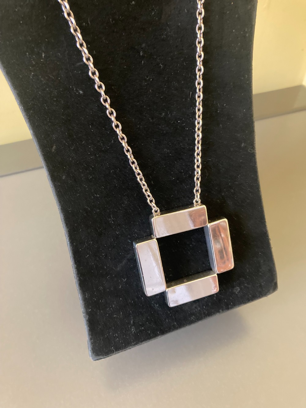 Georg Jensen Danish Silver Pendant. By Astrid Fog. 1969. View V