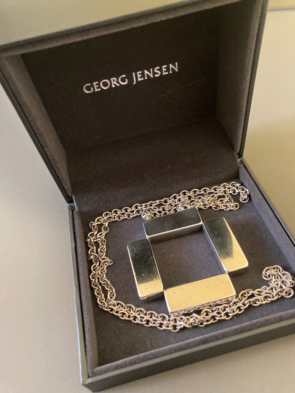 Georg Jensen Danish Silver Pendant. By Astrid Fog. 1969. View VII